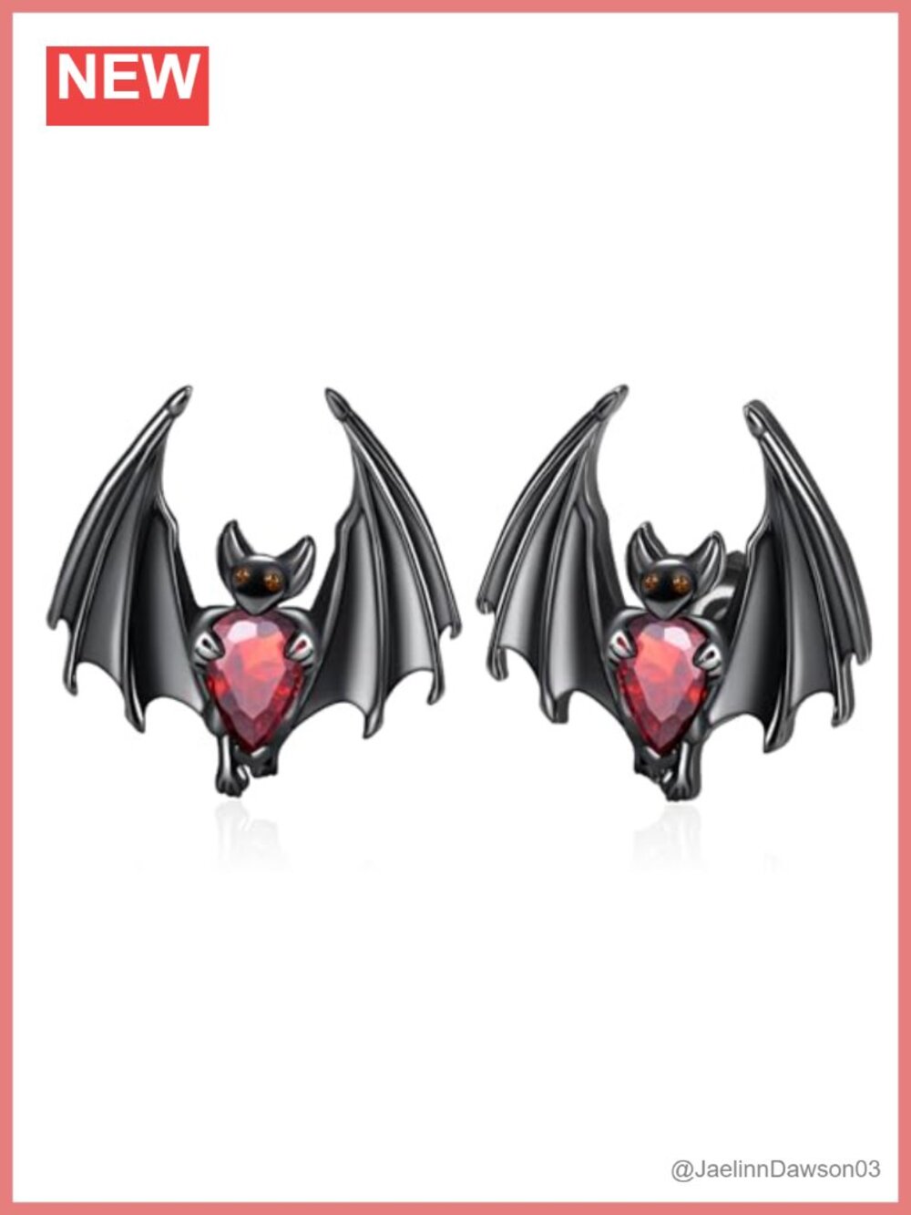 Bat Stud Earrings 925 Sterling Silver Gothic Halloween Jewelry Gift for Women